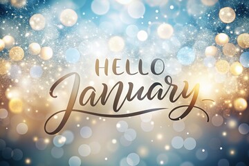 Happy Winter background. Hello January season. Cartoon illustration Template for Poster, Banner, Greeting, Card, Flyer, Cover, Sale, Promotion. Snowfall, Snowy weather. welcome winter design.