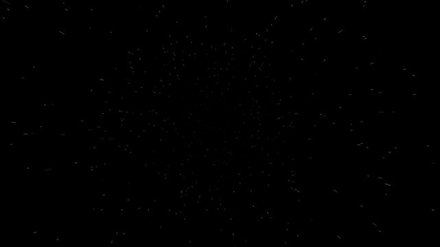 Endless White Lines Outer Space Stars Sky Night Dark Black Background Video Overlay Effects Film Cinematic 4K