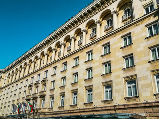 Fototapeta premium Communist-era architecture (The Largo), Sofia, Bulgaria