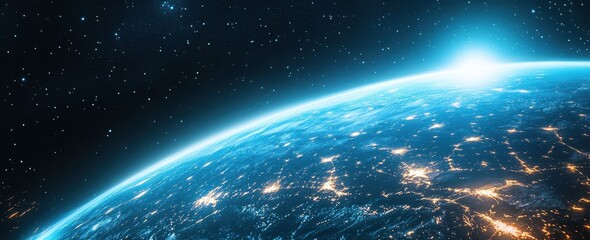 Internet commerce visualization highlighting global connectivity digital money and internet-enabled devices on an expansive banner design