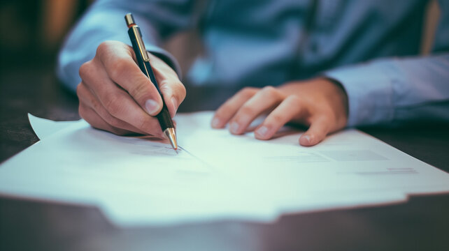 Person engaged in translation work at a desk, focusing on detailed documents, showcasing the importance of effective communication