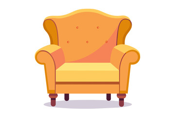  Elegant armchair vector art illustration