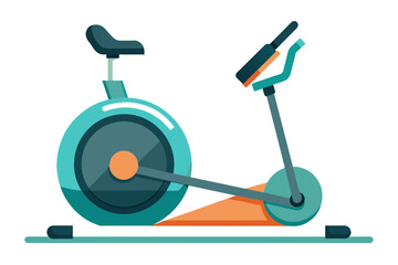 Elliptical trainer vector art illustration