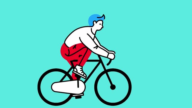 Riding bicycle