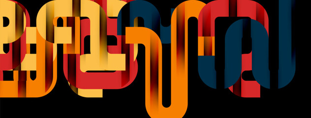 Lines, abstract letter style design background. Geometric vector Illustration For Wallpaper, Banner, Background, Card, Book Illustration, landing page