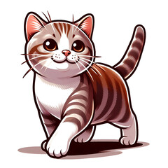 Obraz premium American Asian Shorthair Cat Vector Art