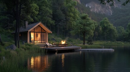 Obraz premium Remote escape surrounded by pristine nature and landscapes