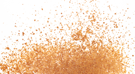 Pile of coconut palm sugar isolated on white