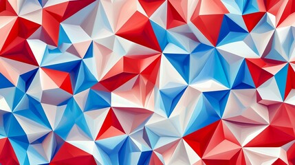 Obraz premium Light blue and red vector pattern featuring polygonal shapes. Web material illustration with colorful abstract triangles, making it a straightforward addition to your commercial projects.
