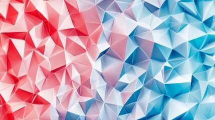 Light blue and red vector pattern featuring polygonal shapes. Web material illustration with colorful abstract triangles, making it a straightforward addition to your commercial projects.