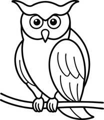 Kid-friendly owl coloring book featuring charming owls and playful scenes for kids to color
