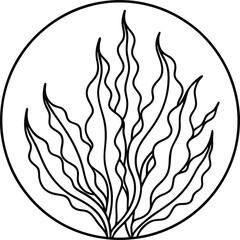 Seaweed coloring book for kids filled with whimsical underwater seaweed illustrations
