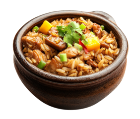 Claypot Rice isolated on transparent background