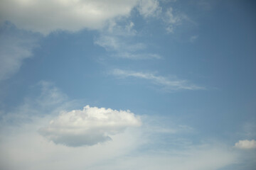 Clouds in the sky. Summer clouds. Spacious sky.