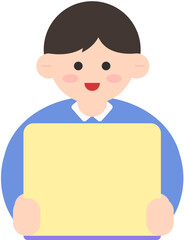 판넬 들고있는 사람