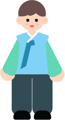 명절인사 한복입고 있는 사