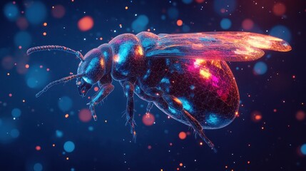 Abstract Insect in a Digital Space