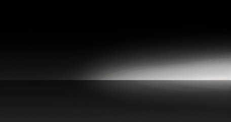 A minimalist black and white gradient landscape, evoking a serene and contemplative atmosphere.