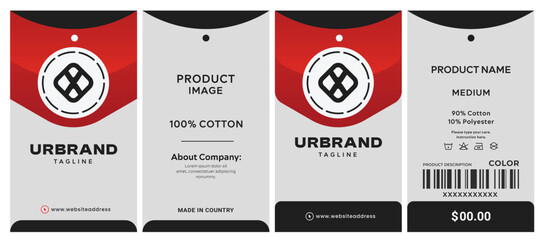 Fototapeta premium Modern type shape smart hang tag and price tag to apparel and all industry product label packaging.