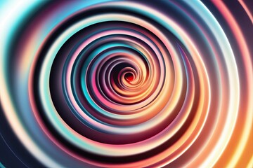 Radiant Dreamy Gradient Spiral Art Design