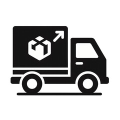 icon illustration of delivery vehicle car truck  isolated on transparent background - Generative AI	