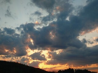 sunset in the clouds