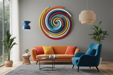 Playful Curvilinear 3D Abstract Art Design