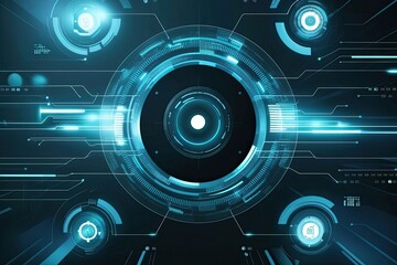 Obraz premium Futuristic Digital Backdrop for Technology Data Sound and Design