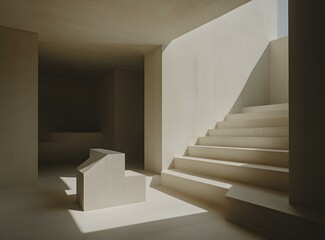 Minimalist Modern Architecture Stairs and  Light