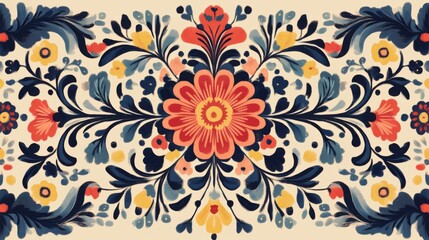 Scandinavian Rosemaling: Traditional Handpainted Folk Art Featuring Vibrant Floral Patterns