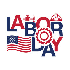 Happy Labor Day, wishes card or poster design for labor day celebration