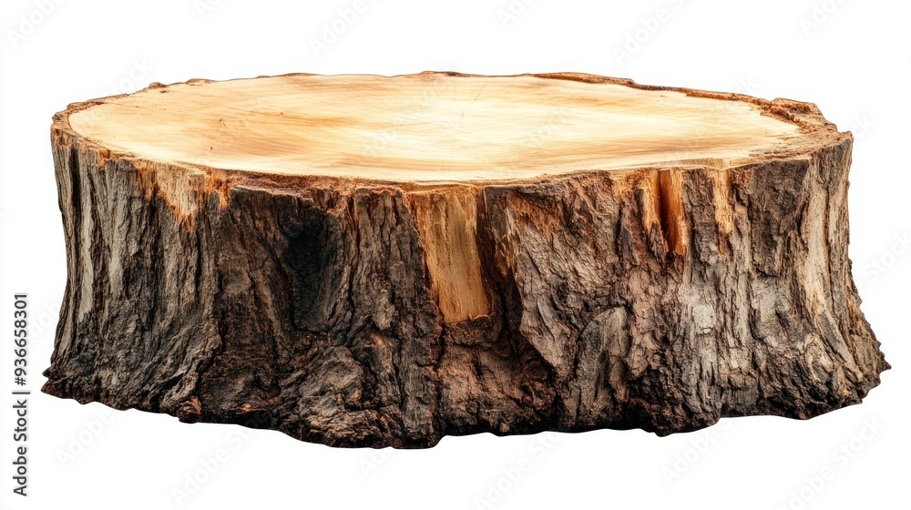 Poster Close-up of a Tree Stump with a Smooth Top Surface
