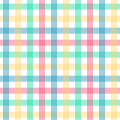 Colorful gingham seamless pattern.Checkered tartan plaid repeat pattern.Geometric vector background wallpaper for Christmas.