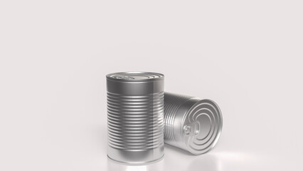 The Can metal for  food or health concept 3d rendering.