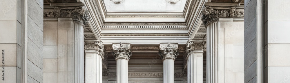 Aufkleber ornate architectural columns of a classical building