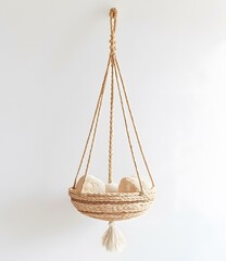 Obraz premium Macrame Hanging Planter with Tassel