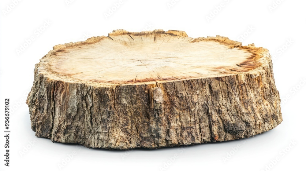 Poster Cross Section of a Tree Trunk with Rough Bark