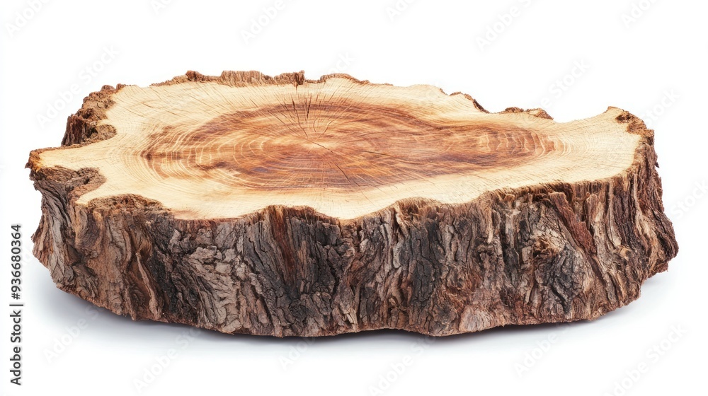 Poster Cross-Section of a Tree Trunk with Bark
