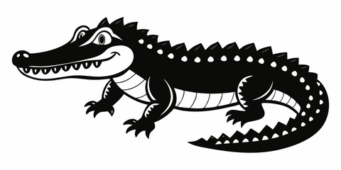 Illustration of a crocodile on a white background 