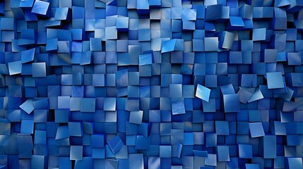 Modern Blue Abstract Geometric Art: Layered Rectangles and Textured Patterns for Contemporary Interior Design