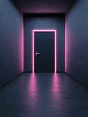 Obraz premium Artistic expression through neon branding, emphasizing color stability and the mesmerizing properties of dielectric materials