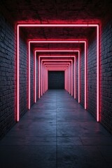 Obraz premium Artistic inspirations drawn from the properties of dielectric materials within a neon scene, merging science with striking visuals.