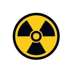 Obraz premium radiation warning sign isolated on transparent background - Generative AI