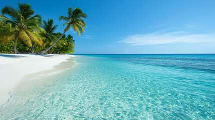 Fototapeta premium Tropical Beach Paradise background natural