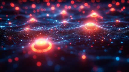 Abstract neural network visualization - generative ai