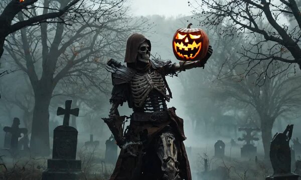 halloween background with pumpkin