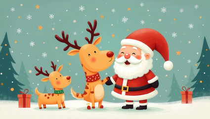 Adorable and Festive Cartoon Holiday and Christmas Card Designs - Perfect for Spreading Joyful Seasonal Greetings