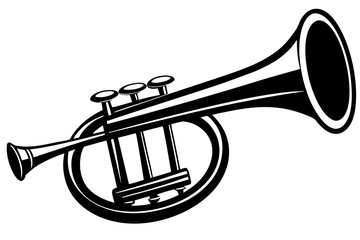 Vector Illustration of Trumpet - Printable Music Graphics Design  © Saiful