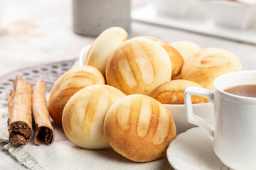Delicious and nutritious almojabanas or pandebono, a food based on cassava flour and cheese