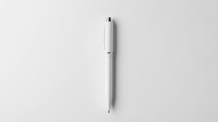 White Pen on Minimalist Background Generative AI
